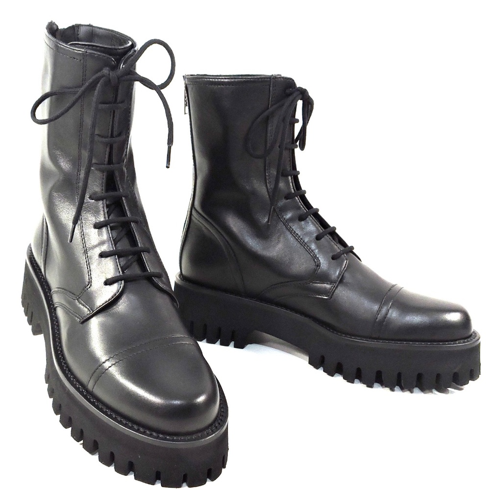 CASADEI 🇮🇹 WOMEN'S BLACK SOFT LEATHER WINTER FASHION BOOTIE